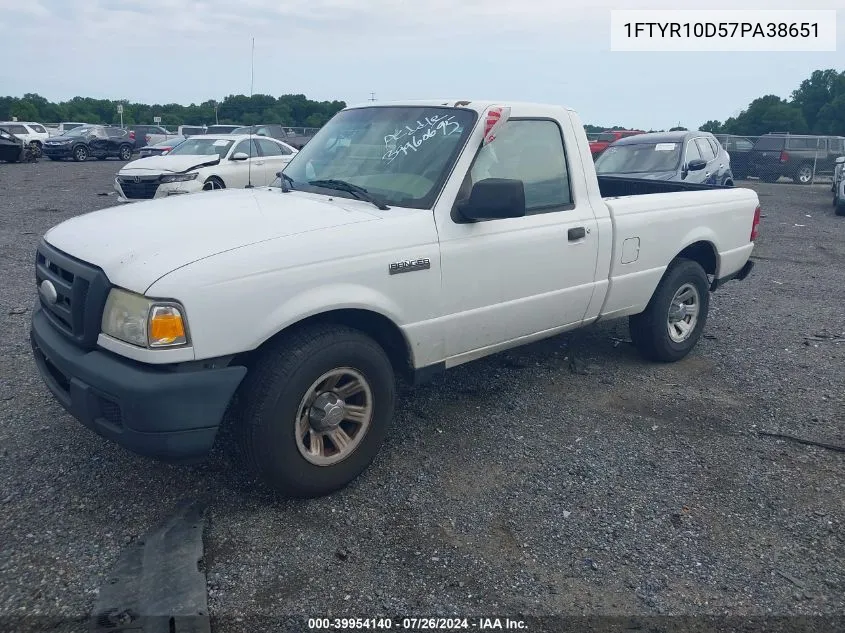 1FTYR10D57PA38651 2007 Ford Ranger Stx/Xl/Xlt