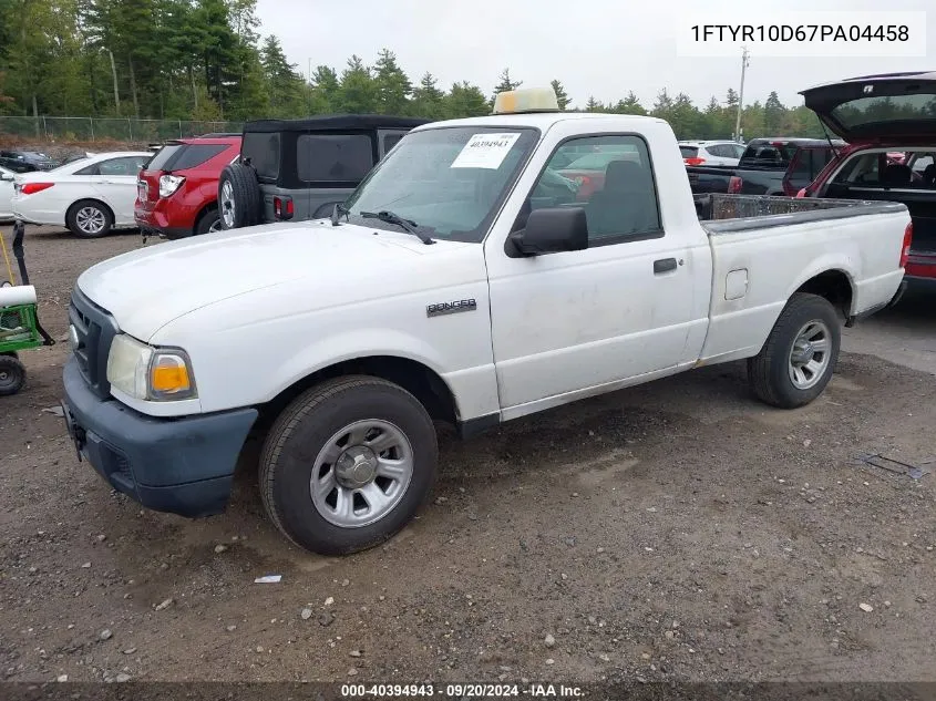 1FTYR10D67PA04458 2007 Ford Ranger Stx/Xl/Xlt