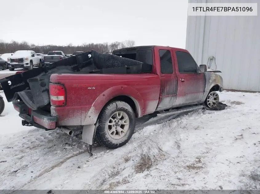 1FTLR4FE7BPA51096 2011 Ford Ranger Sport