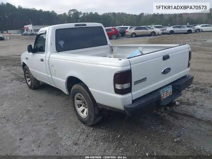 1FTKR1ADXBPA70573 2011 Ford Ranger Xl