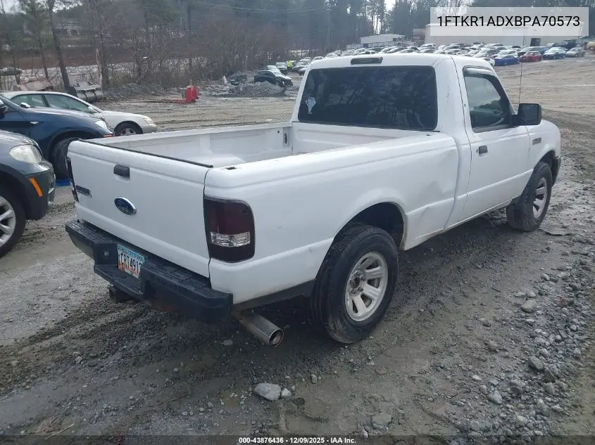 1FTKR1ADXBPA70573 2011 Ford Ranger Xl