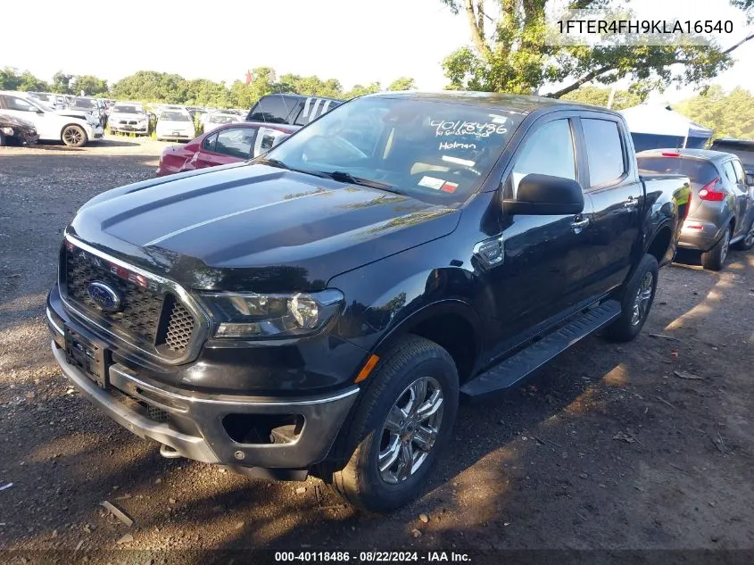 2019 Ford Ranger Xlt VIN: 1FTER4FH9KLA16540 Lot: 40118486