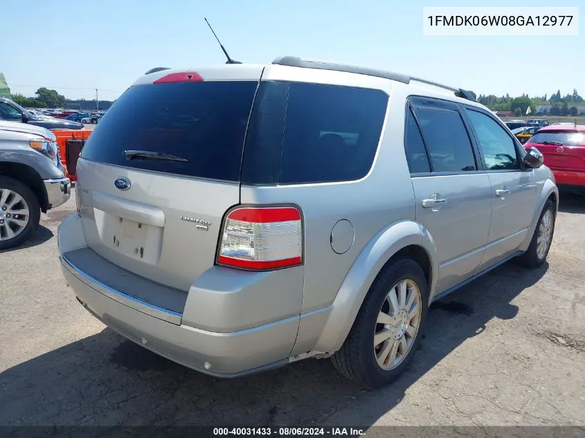 1FMDK06W08GA12977 2008 Ford Taurus X Limited