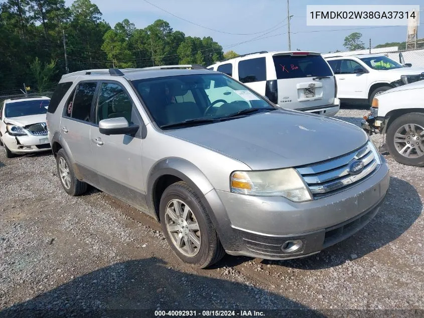 1FMDK02W38GA37314 2008 Ford Taurus X Sel