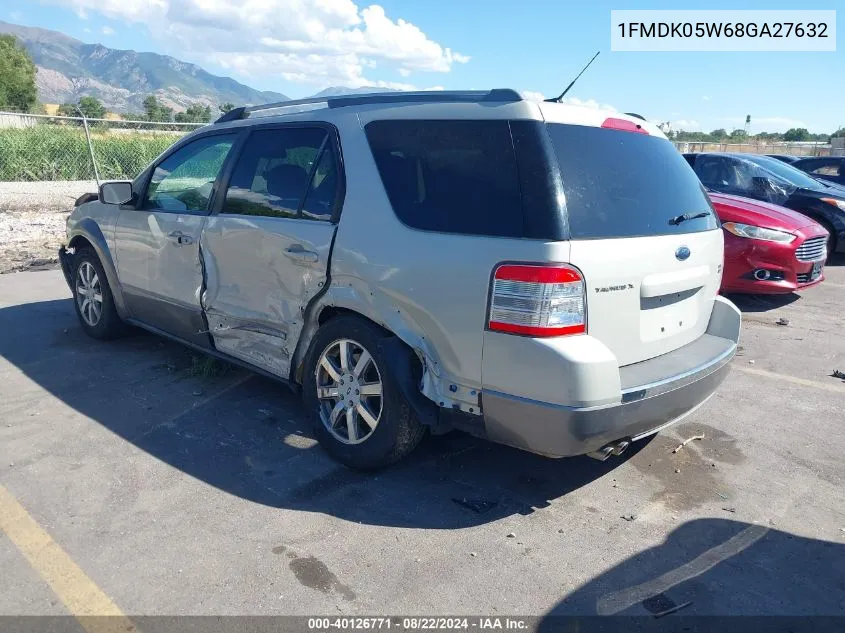 1FMDK05W68GA27632 2008 Ford Taurus X Sel