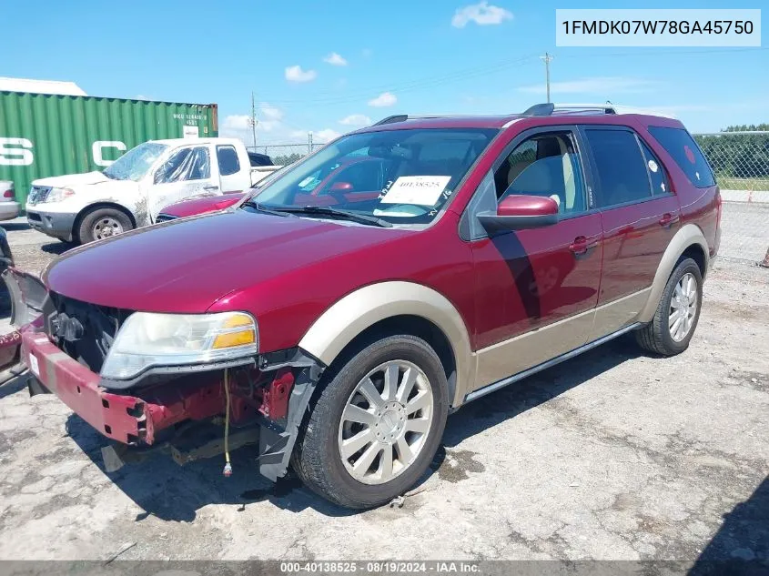 1FMDK07W78GA45750 2008 Ford Taurus X Eddie Bauer