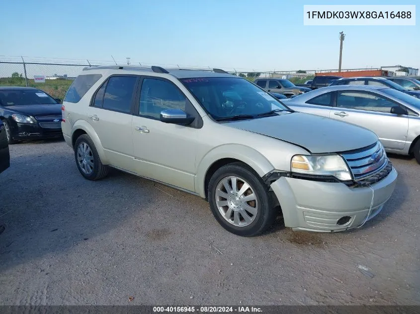 1FMDK03WX8GA16488 2008 Ford Taurus X Limited