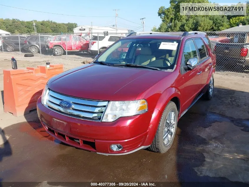 1FMDK06W58GA27491 2008 Ford Taurus X Limited