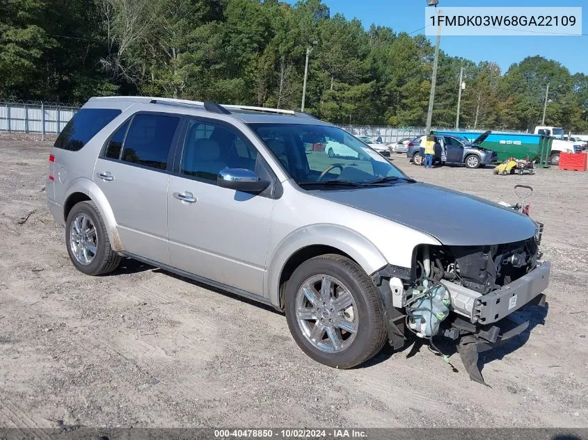 1FMDK03W68GA22109 2008 Ford Taurus X Limited