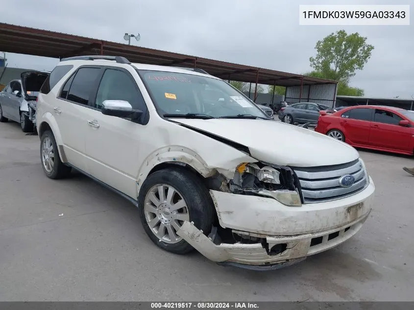 1FMDK03W59GA03343 2009 Ford Taurus X Limited