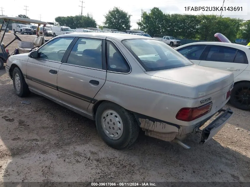 1FABP52U3KA143691 1989 Ford Taurus Gl