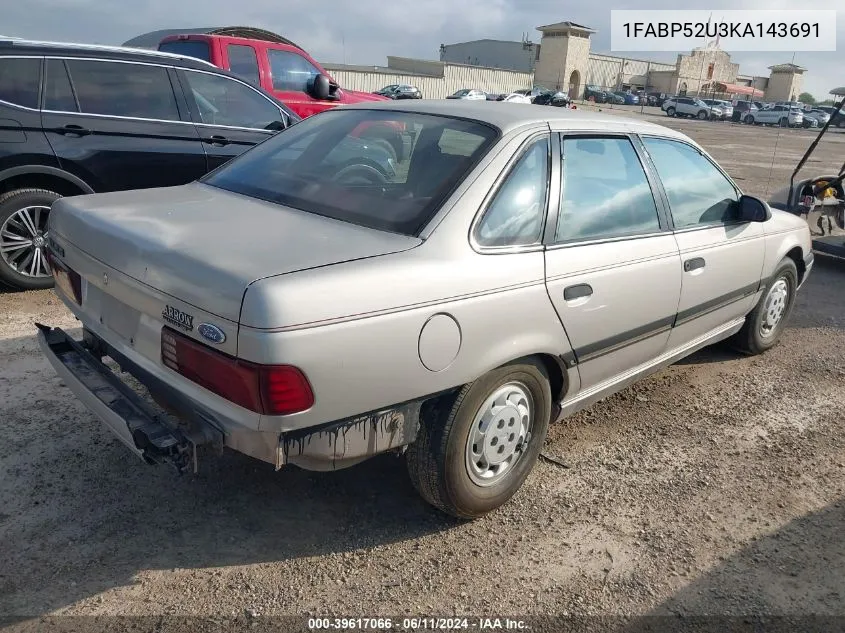 1FABP52U3KA143691 1989 Ford Taurus Gl