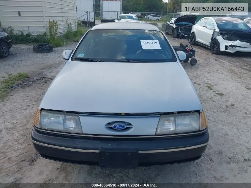 1FABP52U0KA166443 1989 Ford Taurus Gl