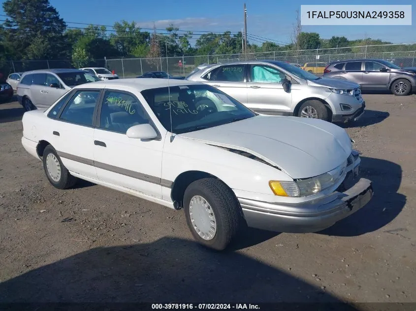 1992 Ford Taurus L VIN: 1FALP50U3NA249358 Lot: 39781916