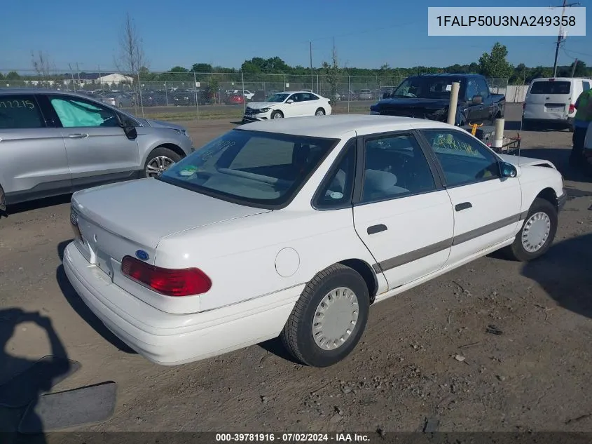 1992 Ford Taurus L VIN: 1FALP50U3NA249358 Lot: 39781916