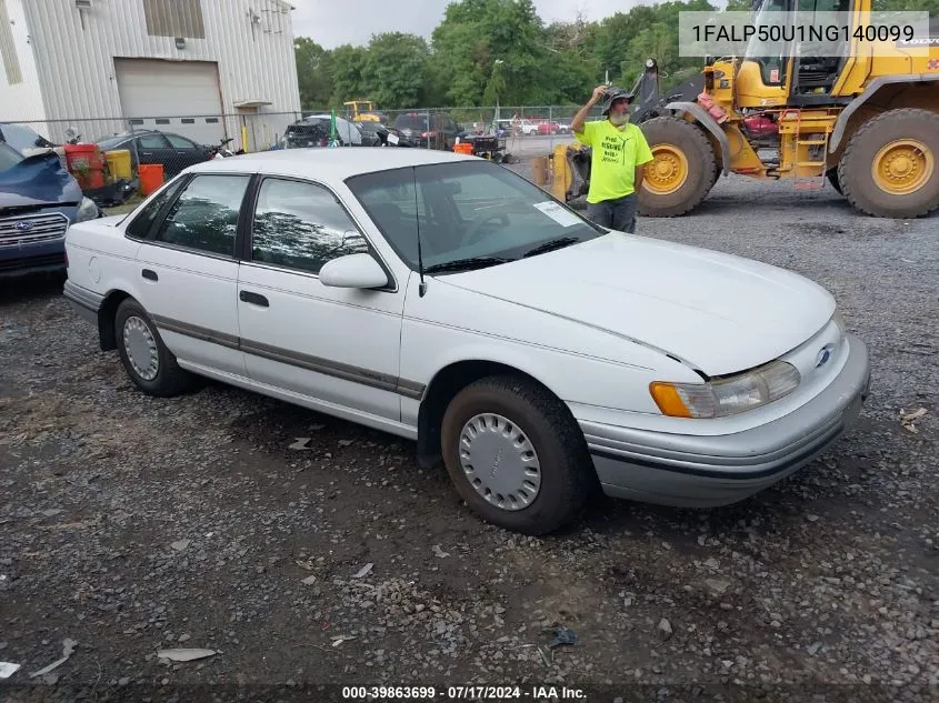 1992 Ford Taurus L VIN: 1FALP50U1NG140099 Lot: 39863699