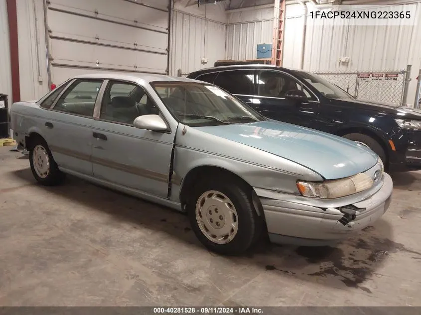 1992 Ford Taurus Gl VIN: 1FACP524XNG223365 Lot: 40281528