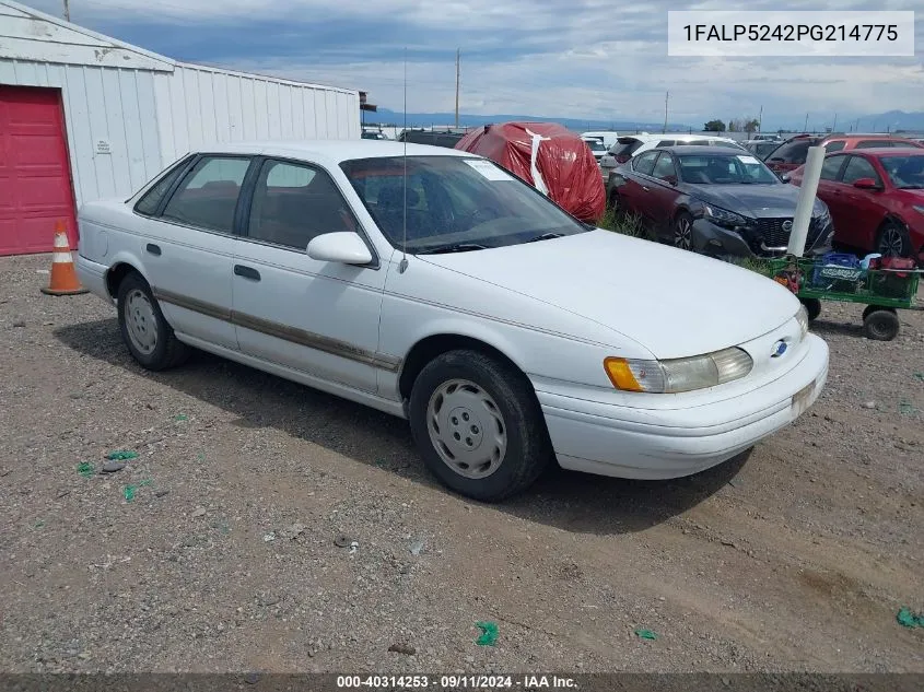 1993 Ford Taurus Gl VIN: 1FALP5242PG214775 Lot: 40314253