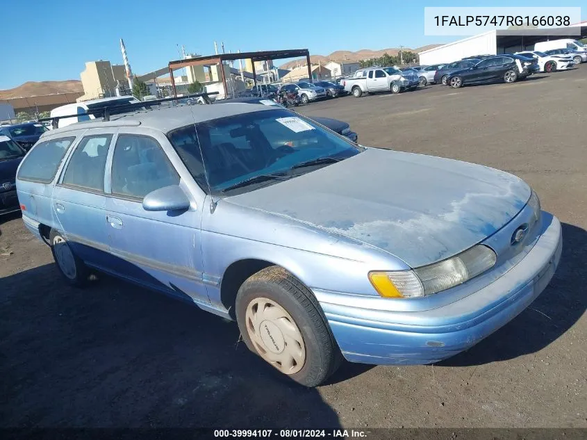 1994 Ford Taurus Gl VIN: 1FALP5747RG166038 Lot: 39994107