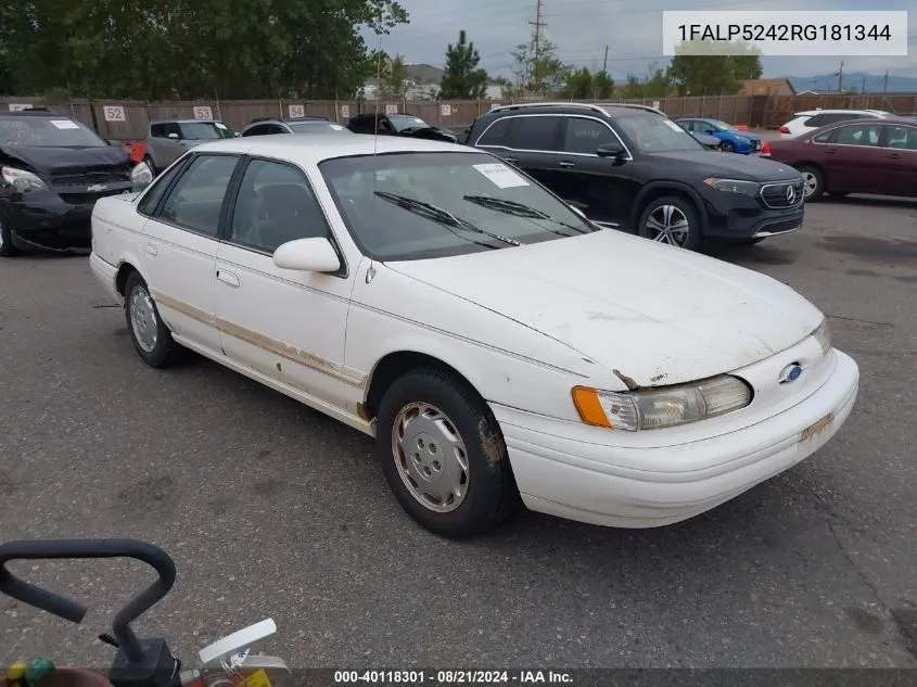 1994 Ford Taurus Gl VIN: 1FALP5242RG181344 Lot: 40118301