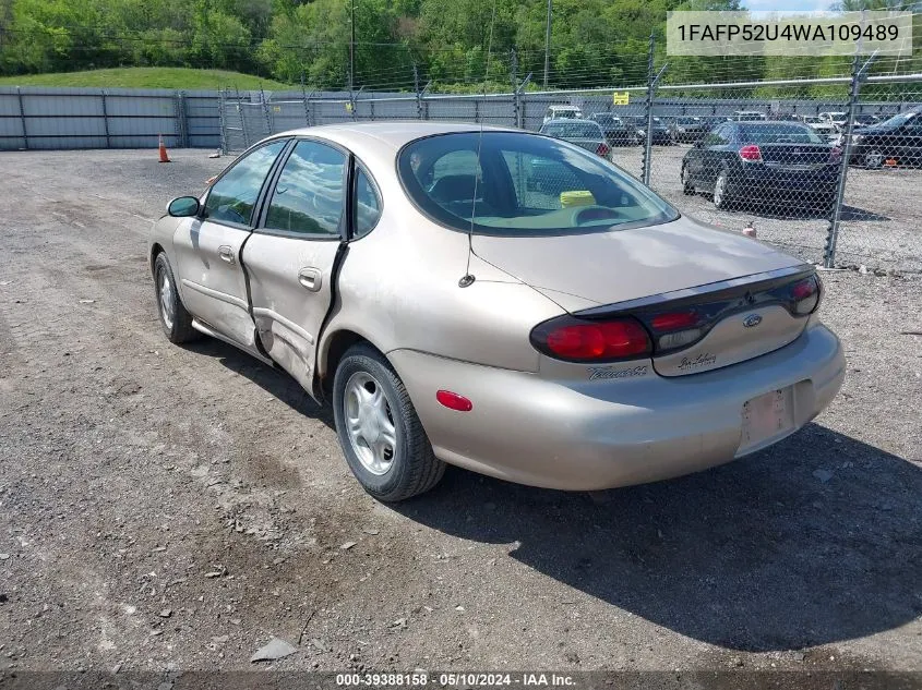 1998 Ford Taurus Lx/Se VIN: 1FAFP52U4WA109489 Lot: 39388158