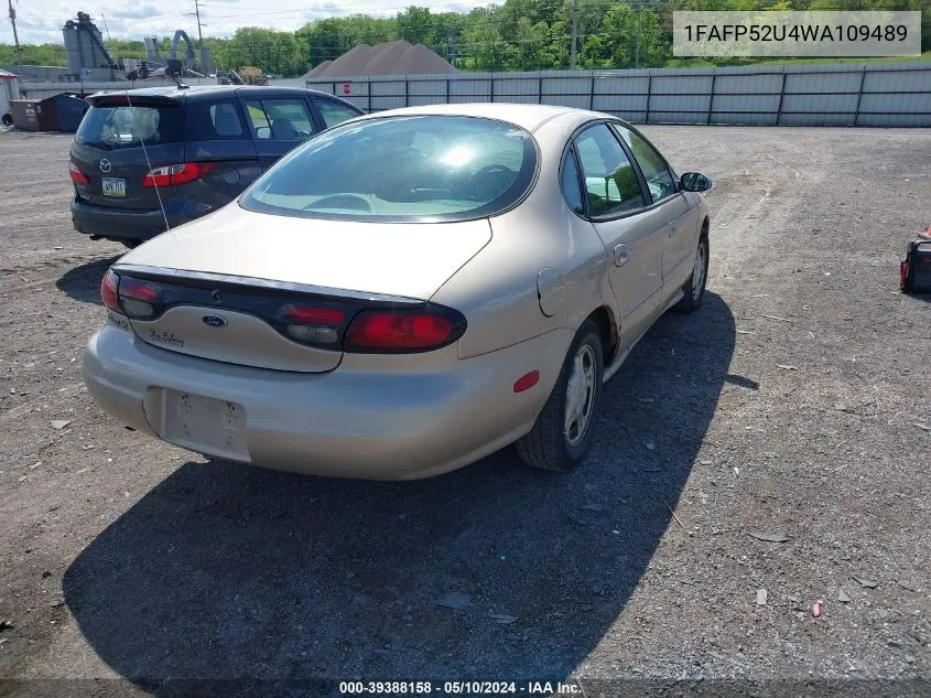 1998 Ford Taurus Lx/Se VIN: 1FAFP52U4WA109489 Lot: 39388158