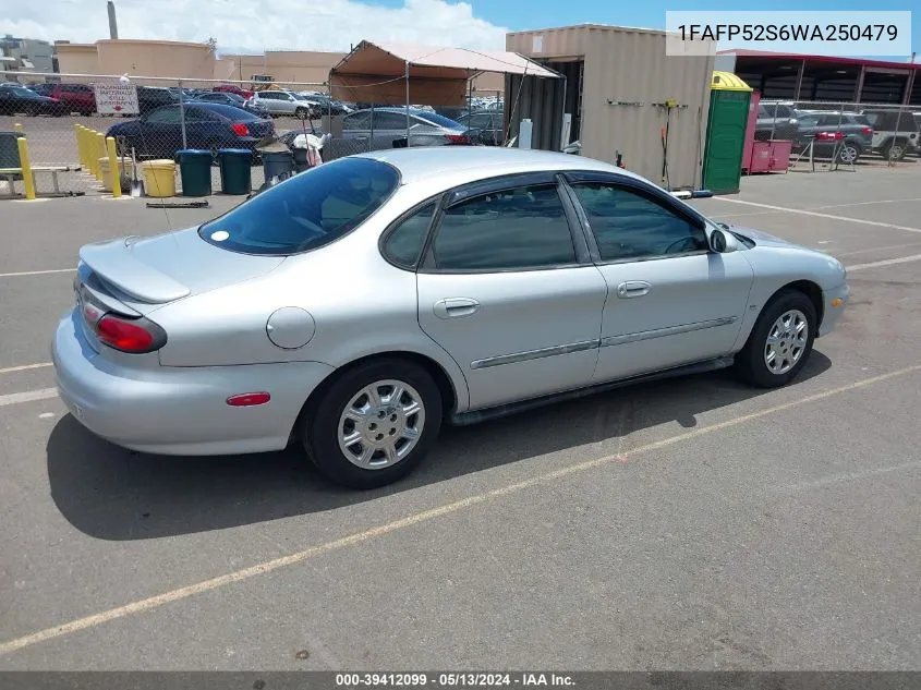 1998 Ford Taurus Lx/Se VIN: 1FAFP52S6WA250479 Lot: 39412099