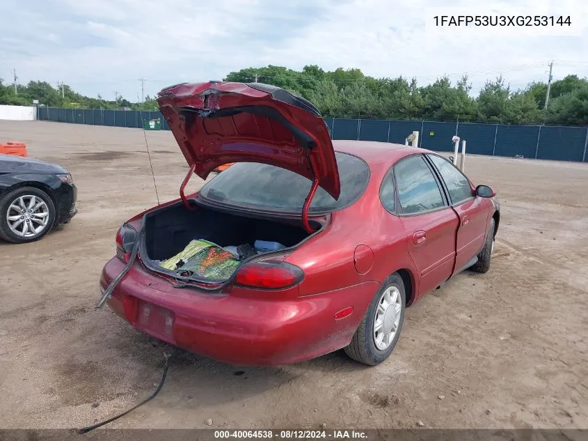 1999 Ford Taurus Se/Se-Ne VIN: 1FAFP53U3XG253144 Lot: 40064538