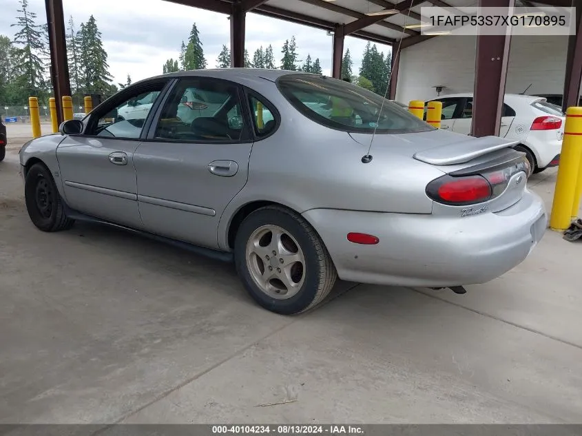 1999 Ford Taurus Se/Se-Ne VIN: 1FAFP53S7XG170895 Lot: 40104234