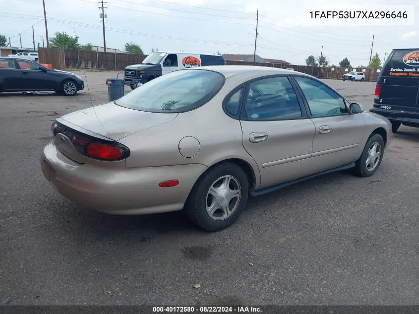 1999 Ford Taurus Se/Se-Ne VIN: 1FAFP53U7XA296646 Lot: 40172580