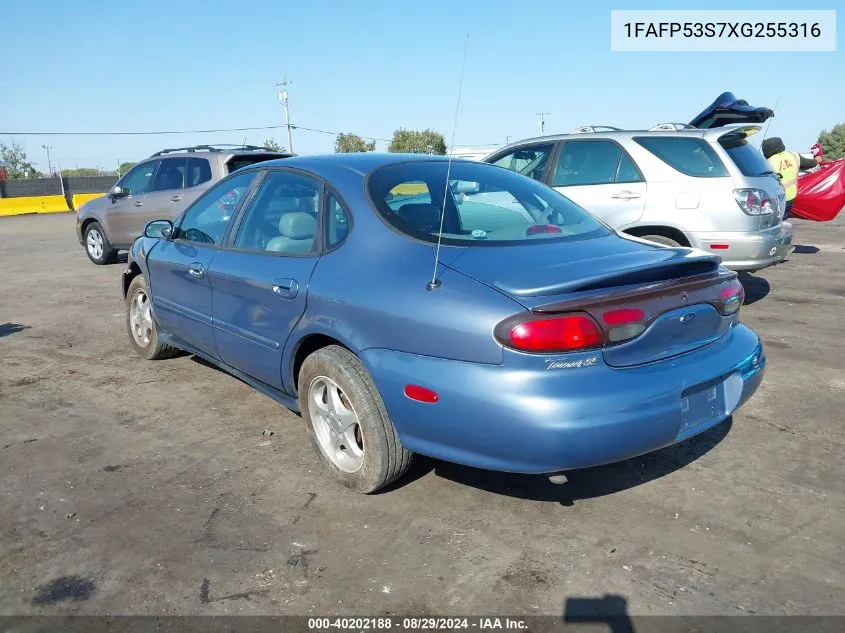 1999 Ford Taurus Se/Se-Ne VIN: 1FAFP53S7XG255316 Lot: 40202188