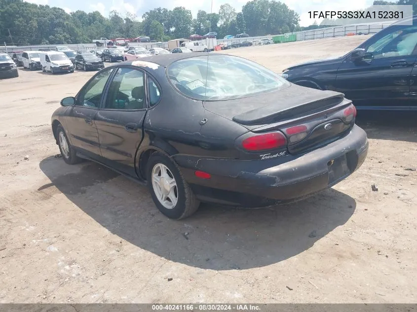 1999 Ford Taurus Se/Se-Ne VIN: 1FAFP53S3XA152381 Lot: 40241166