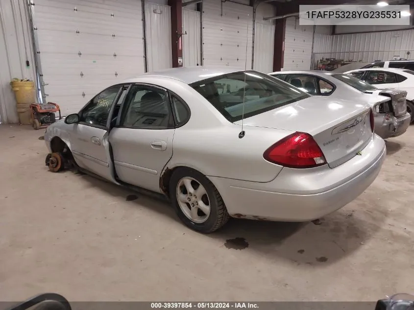 2000 Ford Taurus Se VIN: 1FAFP5328YG235531 Lot: 39397854