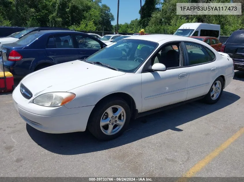 2000 Ford Taurus Se VIN: 1FAFP53U5YA117473 Lot: 39733766