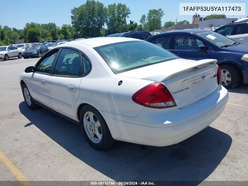 2000 Ford Taurus Se VIN: 1FAFP53U5YA117473 Lot: 39733766