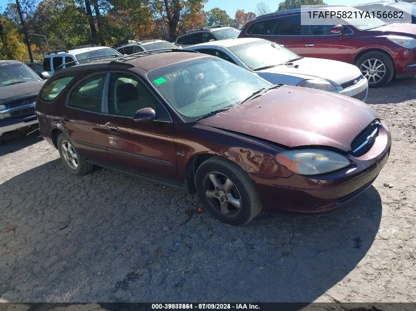 2000 Ford Taurus Se VIN: 1FAFP5821YA156682 Lot: 39837861