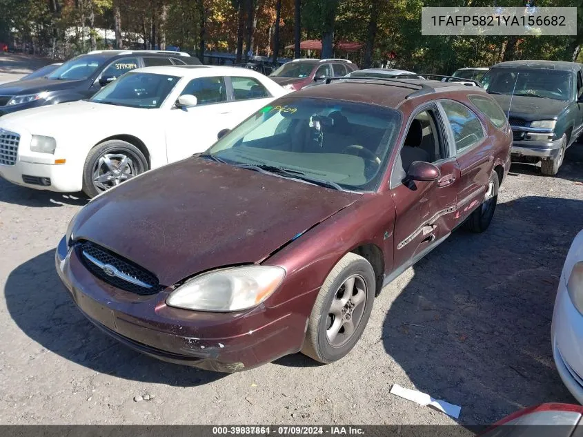 2000 Ford Taurus Se VIN: 1FAFP5821YA156682 Lot: 39837861