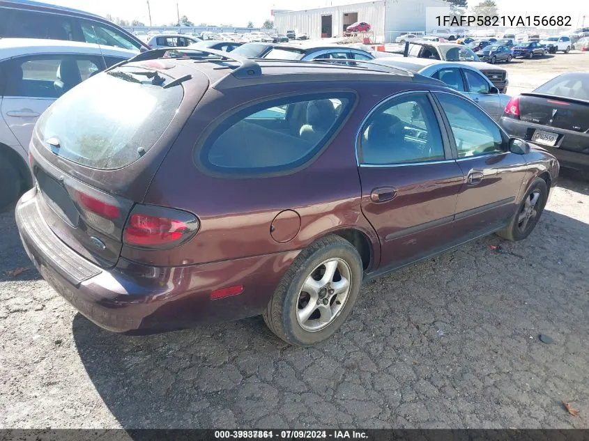 2000 Ford Taurus Se VIN: 1FAFP5821YA156682 Lot: 39837861