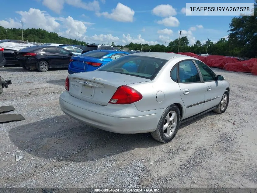 2000 Ford Taurus Ses VIN: 1FAFP55U9YA262528 Lot: 39954624