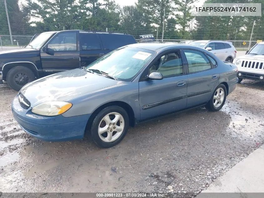 2000 Ford Taurus Ses VIN: 1FAFP5524YA174162 Lot: 39981223