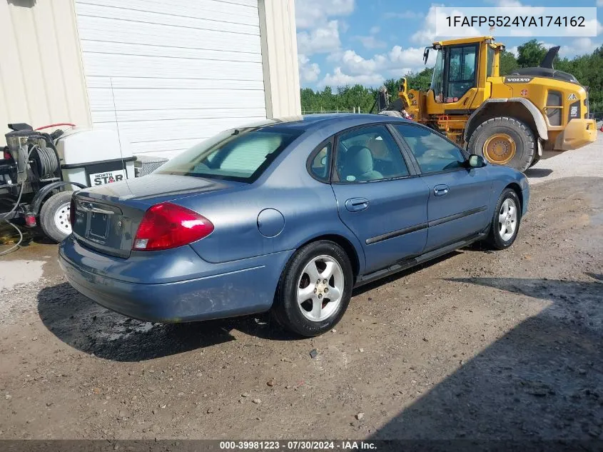 2000 Ford Taurus Ses VIN: 1FAFP5524YA174162 Lot: 39981223