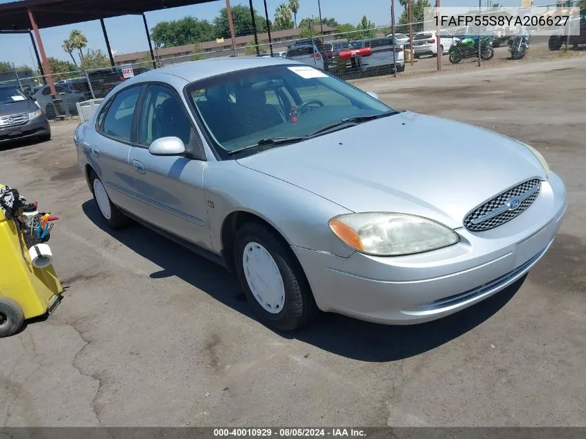 2000 Ford Taurus Ses VIN: 1FAFP55S8YA206627 Lot: 40010929