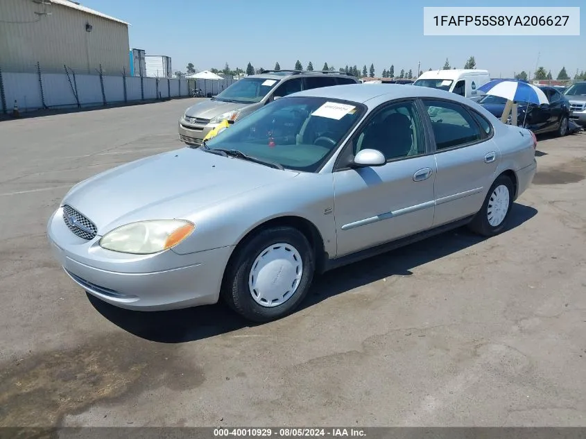 2000 Ford Taurus Ses VIN: 1FAFP55S8YA206627 Lot: 40010929