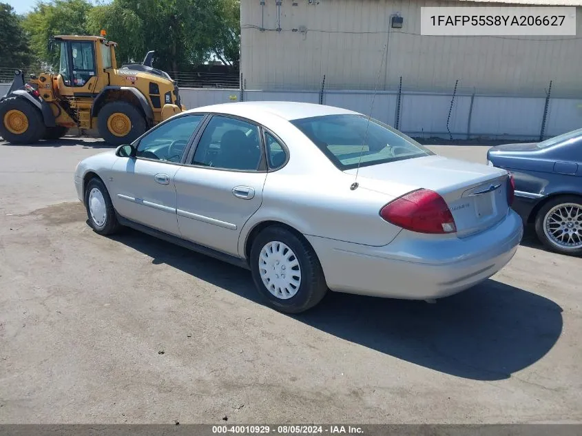 2000 Ford Taurus Ses VIN: 1FAFP55S8YA206627 Lot: 40010929