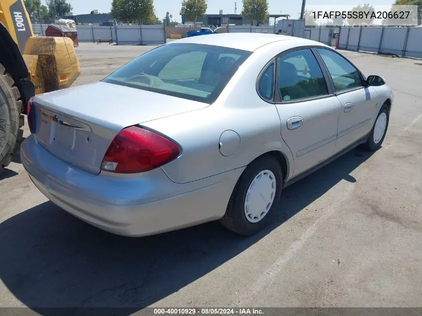 2000 Ford Taurus Ses VIN: 1FAFP55S8YA206627 Lot: 40010929