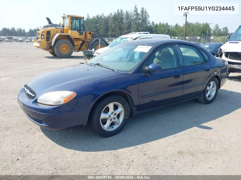 2000 Ford Taurus Ses VIN: 1FAFP55U1YG234445 Lot: 40059780