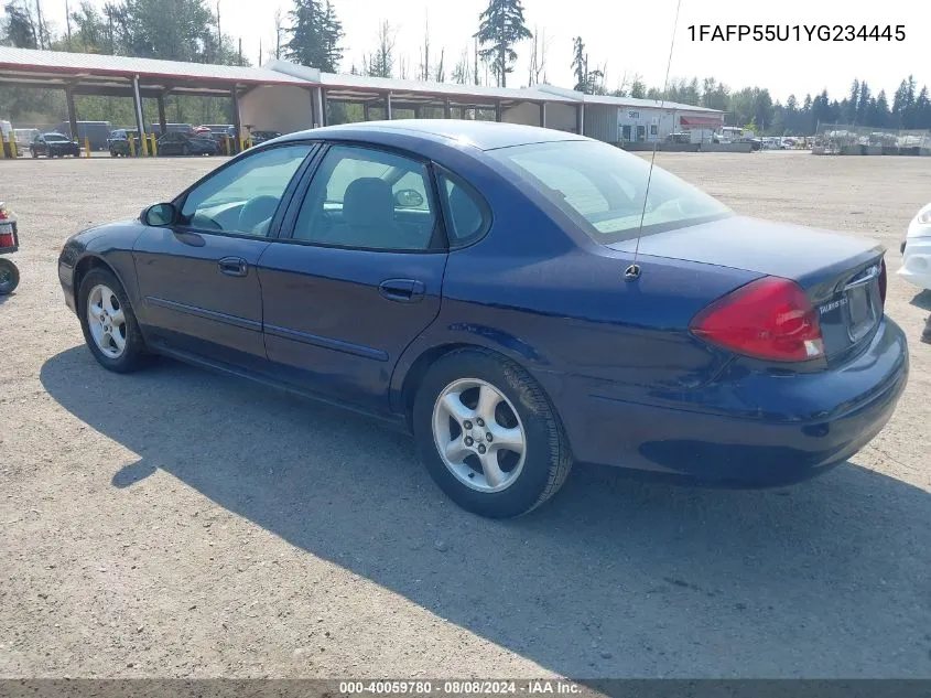 2000 Ford Taurus Ses VIN: 1FAFP55U1YG234445 Lot: 40059780