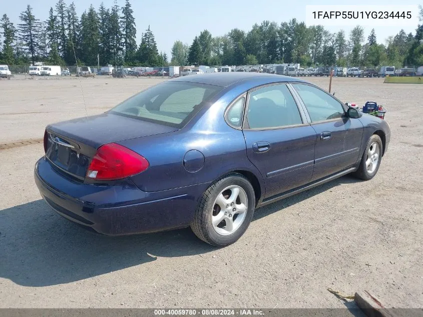 2000 Ford Taurus Ses VIN: 1FAFP55U1YG234445 Lot: 40059780