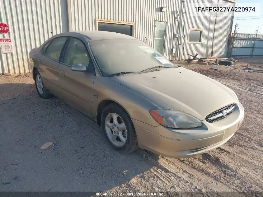 1FAFP5327YA220974 2000 Ford Taurus Se