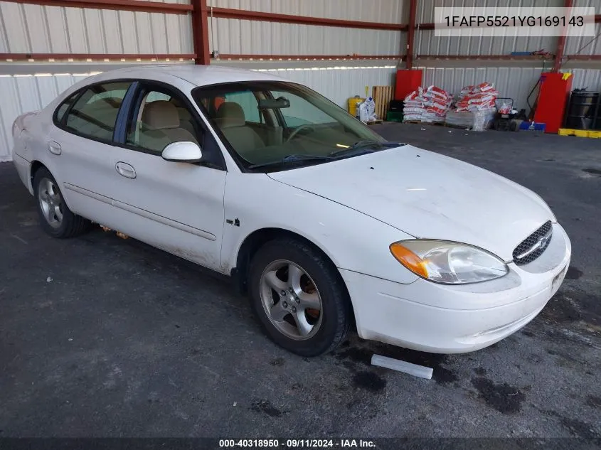 2000 Ford Taurus Ses VIN: 1FAFP5521YG169143 Lot: 40318950